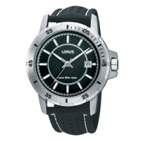 LORUS analogico piel-negro